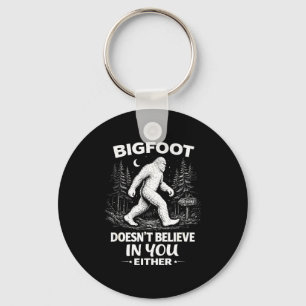 Funny sasquatch camping saying for men women kids key ring