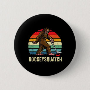 Funny Sasquatch Lover Ice Hockey Team Player Gift 6 Cm Round Badge