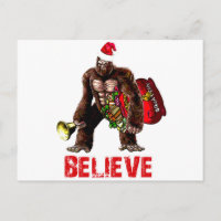 Funny Sasquatch Santa Claus Christmas Design