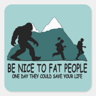 Funny Sasquatch Square Sticker