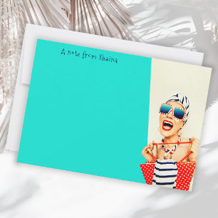 Funny Sassy Beach Lady Retro Vibe Card