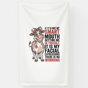 Funny Sassy Cow Smart Mouth Vintage Graphic_1 Banner