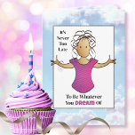 Funny Sassy Ethnic Female Cartoon Birthday Card<br><div class="desc">This funny and sassy card looks to be an encouraging birthday card ... . but wait for the punchline :)  Customise your message and her name</div>