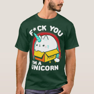 Funny Sassy Kitty Unicorn Animal in a box T-Shirt