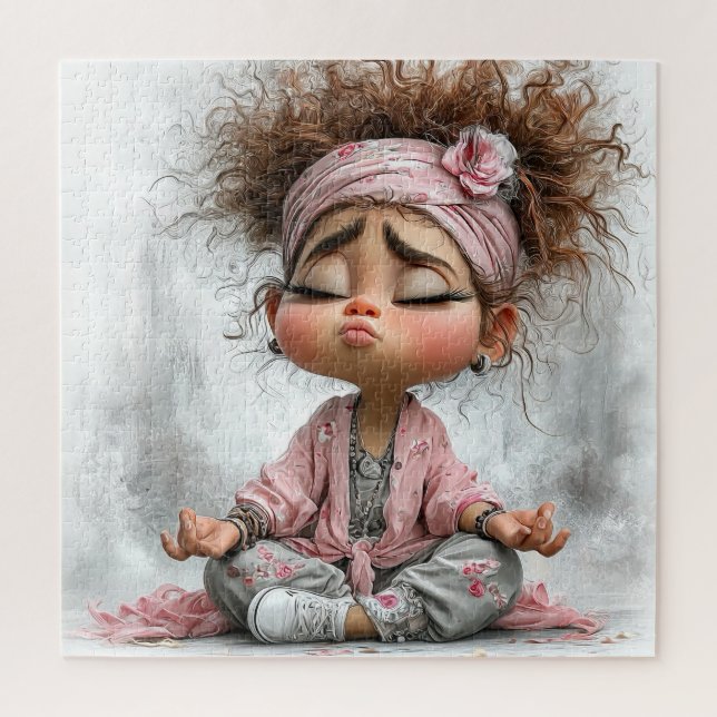 Funny Sassy Yoga Art Jigsaw Puzzle (Vertical)