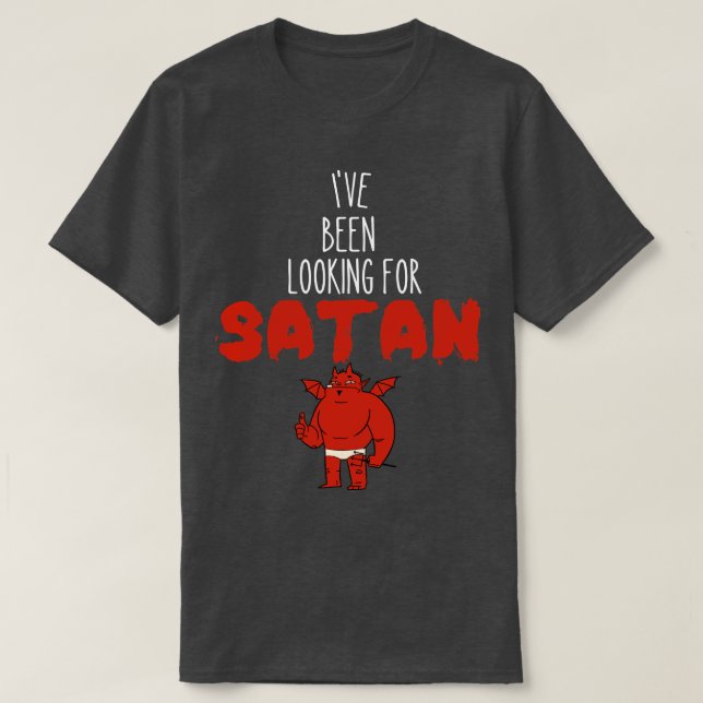 Funny Satan Saying Devil Metal Festival T-Shirt (Design Front)