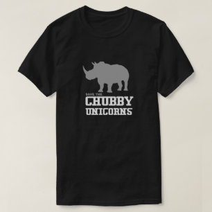 Funny Save The Chubby Unicorns Grey White Unicorn T-Shirt