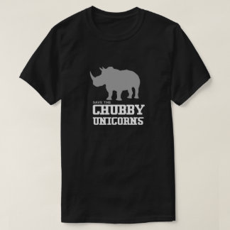 Funny Save the Chubby Unicorns Rhino Grey T-Shirt