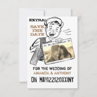 Funny save the date custom photo