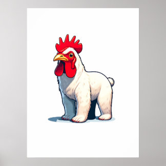 Funny Save The Pollo Bear Wall Art