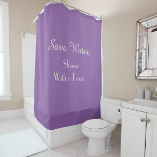 Funny Save Water Amethyst Orchid Shower Curtain