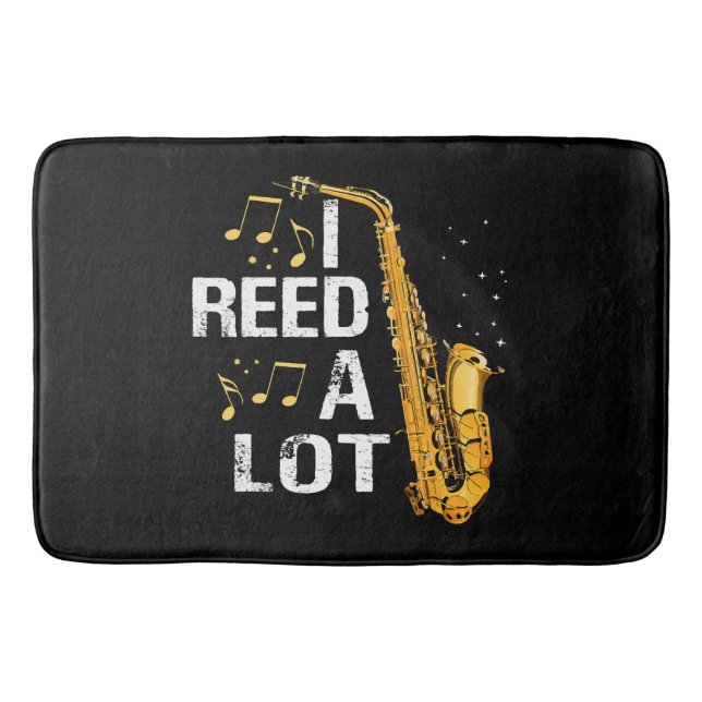 Funny Saxophone Bath Mat (Front)