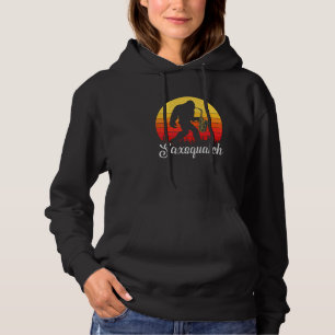 Funny Saxophone Design, Saxsquatch, Sci-Fi Woodwin Hoodie