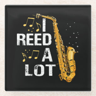 Funny Saxophone Glass Coaster