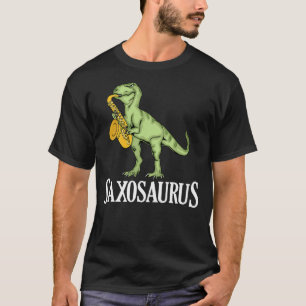 Funny Saxophone Player Dinosaur Kids Saxosaurus T-Shirt