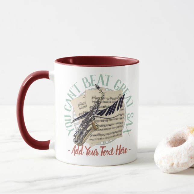 Funny Saxophone Player Mug (With Donut)