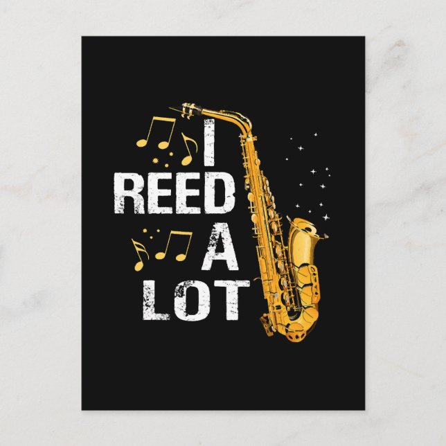 Funny Saxophone Postcard (Front)