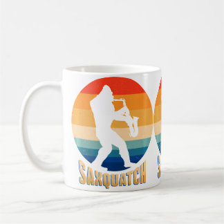 Funny Saxquatch A Sax And A Sasquatch Playing A Mu Coffee Mug