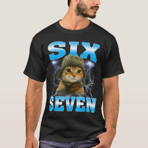 Funny Saying 67 Cats Tummy Ache Survivor Cat Meme T-Shirt