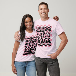 Funny Saying Attitude Comedy Quotes Pink Retro T-Shirt