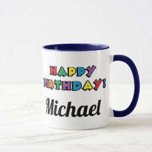 Funny Saying Cat Blue Personalised Birthday Mug