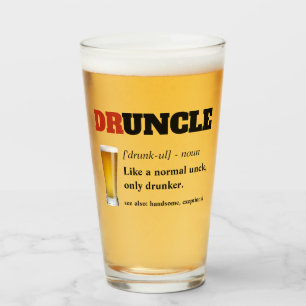Funny Saying - Druncle Funny Uncle Glass