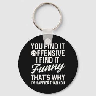 Funny Saying Find Offensive Adult Humour Sarcastic Key Ring
