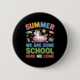 Funny Saying First Day Of School Unicorn Lovers 6 Cm Round Badge
