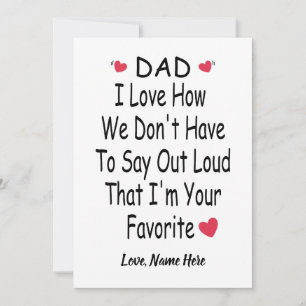 Funny Saying Gift For Dad With Custom Name Holiday Card