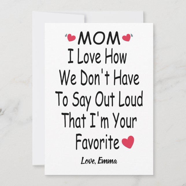 Funny Saying Gift For Mum With Custom Name Holiday Card (Front)