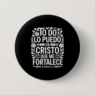 Funny saying i can do all things through christ Fu 6 Cm Round Badge
