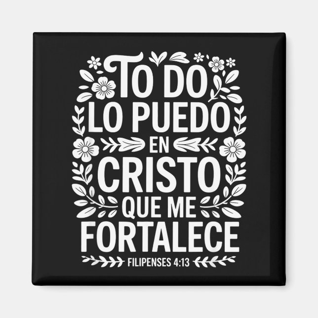 Funny saying i can do all things through christ Fu Magnet (Front)
