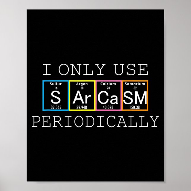Funny Saying I Only Use Sarcasm Periodically Men W Poster (Front)