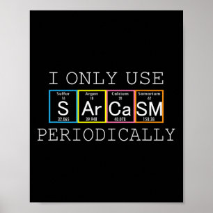 Funny Saying I Only Use Sarcasm Periodically Men W Poster