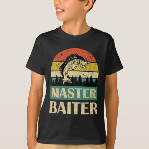 Funny Saying-master Baiter Fishing Fishermen Men W T-Shirt
