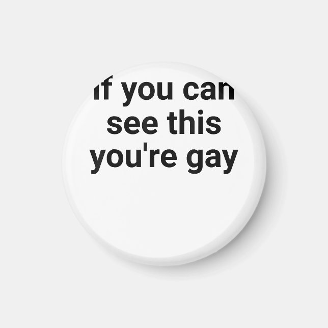 Funny Saying Men Pride Gay If You Can See This You Magnet (Front)