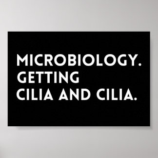 Funny Saying Microbiology Getting Cilia And Cilia Poster
