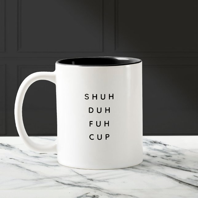 Funny Saying Modern Coworker Birthday Quote Two-Tone Coffee Mug (Creator Uploaded)