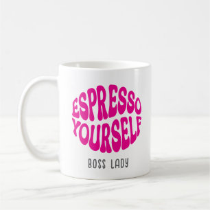 Funny Saying Modern Espresso Yourself Retro Name Coffee Mug