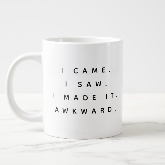 Funny Saying Modern Large Coffee Mug (Left)
