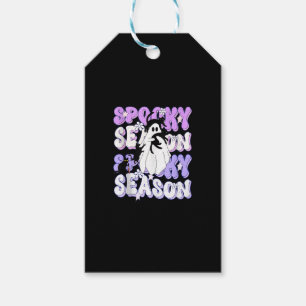 Funny Saying Spooky Season Halloween Cat Ghost Wom Gift Tags
