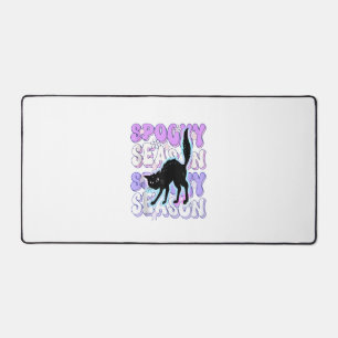Funny Saying Spooky Season Halloween Cat Lover Wom Desk Mat