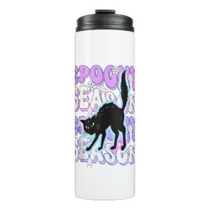 Funny Saying Spooky Season Halloween Cat Lover Wom Thermal Tumbler