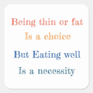 Funny saying square sticker