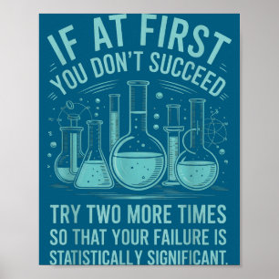 Funny Saying Statistically Significant Failure Lab Poster