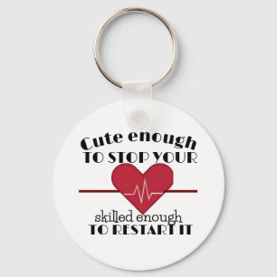 Funny saying Valentine's day cardiologist doctor  Key Ring