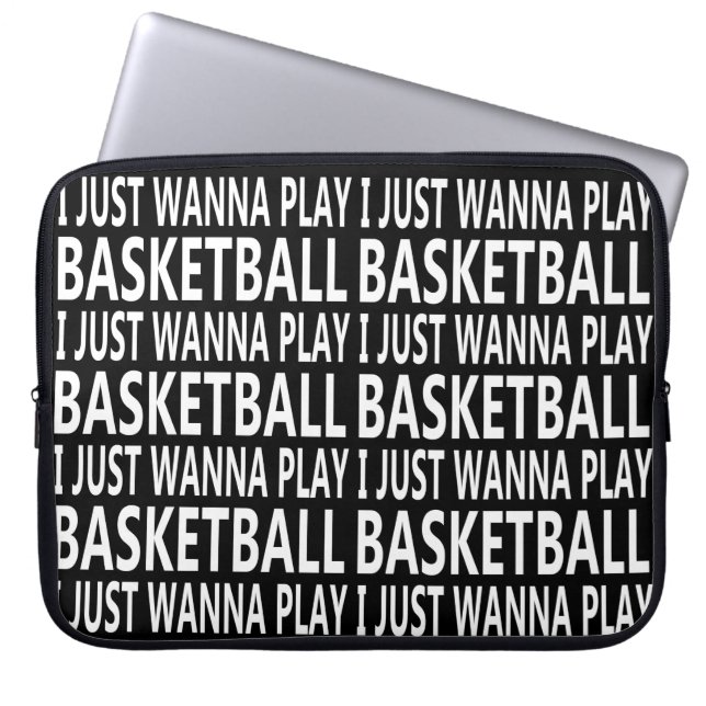 Funny sayings about baskteball player laptop sleeve (Front)