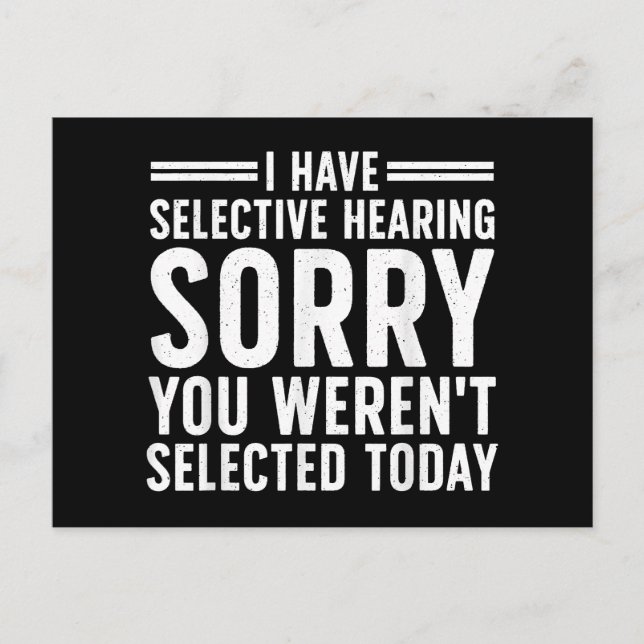 Funny Sayings Art For Sarcastic People Men Women S Postcard (Front)