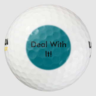Funny Sayings Golf Balls - Deal With It!