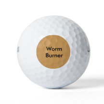 Funny Sayings Golf Balls - Worm Burner